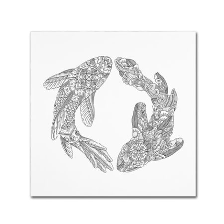 Trademark Fine Art Filippo Cardu 'Koi Fishes' Canvas Art, 35x35 ALI2763-C3535GG
